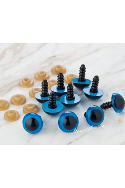 biroyuncakatolyesi 14MM AMİGURUMİ GÖZ VİDALI GÖZ - MAVİ (5 ÇİFT)