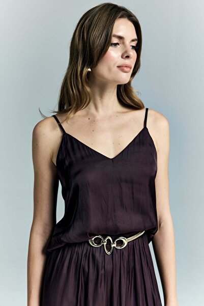 Sateen Μπλούζα με τιράντες Tosca - Βουργουνδίας