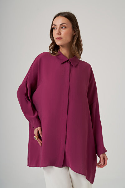 Nuss Oversized Basic Summer Shirt 3001 Plum