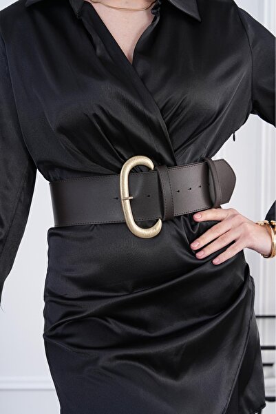MODAM HİFA Wide Antik Buckled Women's Belt Dress Belt I Shirt Belt I Jacket B...