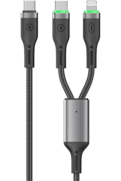 WIWU كابل OringLink WI-C072 من سلسلة 100W، مصنوع من النايلون المضفر، من النوع...