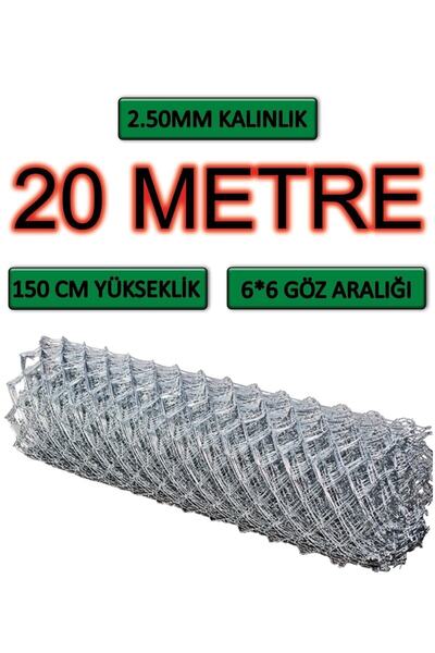 Empressco 2.5mm Kalınlık 6x6 Göz Bahçe ve Çit Teli, Galvanizli Örgü 1.5x20M