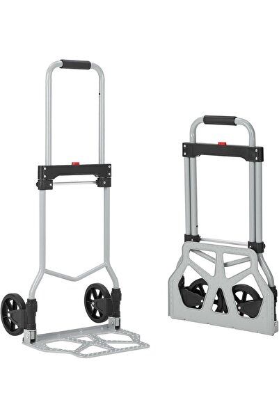 Garvee Aluminum Mini Hand Truck, 100KG Load, Foldable with Steel Base, Portab...
