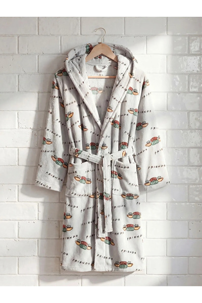 LC Waikiki Lcw Home Mixed Friends Printed Cotton Pcs Bathrobe