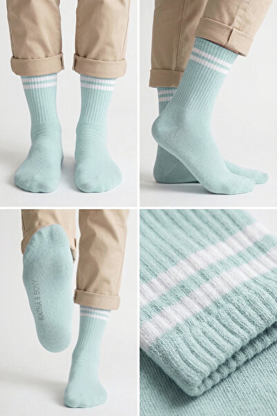 Katia&Bony Дамски чорапи с лента, светлозелени