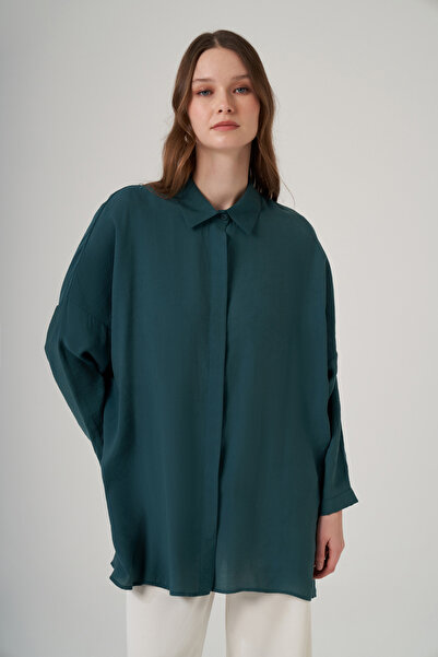 Nuss Oversized Basic Summer Shirt 3001 Jungle Emerald Green