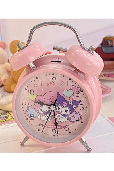 SANRIO Vintage Alarm Clock - Cute Kawaii Twin Bell Desk Clock