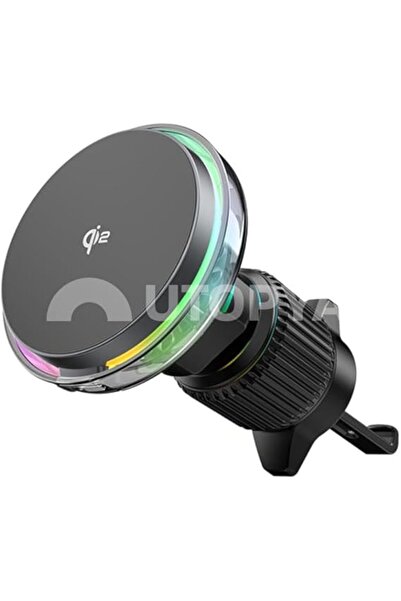 WIWU CH-324 Qi2 Aurora Car Wireless Charger - Black