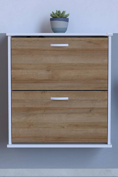 Modilayn Umay Ayakkabılık (72 cm) Asma 2 Düşer Kapaklı 4 Raflı (5 Farklı Renk...