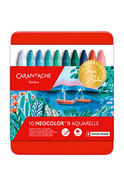 Caran d'Ache Neocolor II 10'lu Set Cold Tones (Metal Kutulu)