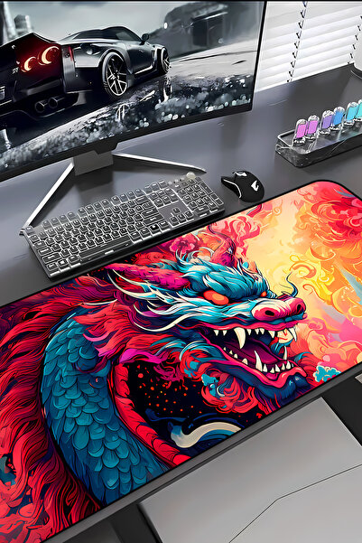 Charmbi لوحة ماوس ProControl ذات طابع التنين مقاس 30x70 لوحة ماوس للألعاب حذا...