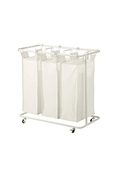 5five Simple Smart Linea laundry basket, metal, textile, 3 x 47.7 liters, 79 ...