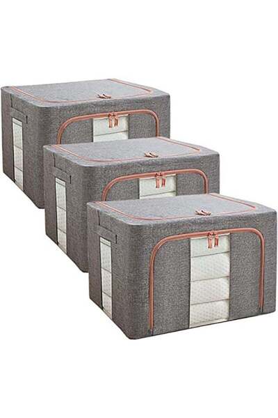 Arabest 3-Pack Foldable Clothes Storage Bags, 72L Large Closet Organizer Bins...