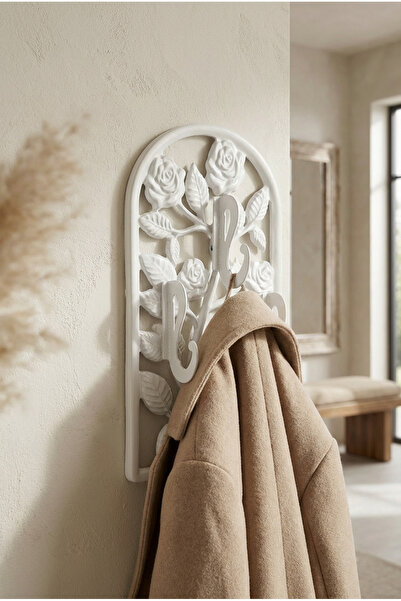 AKSESUAR EVRENİ Levanda 3'lü Kapı Arkası Askılık Banyo Askısı Duvar Askısı Ya...