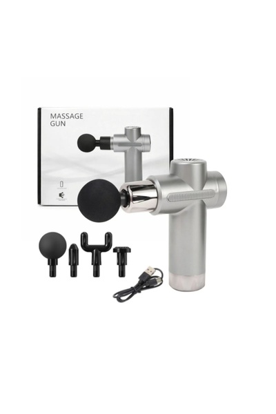 massage Pistol de Masaj Electric cu Accesorii și Încărcare USB 15x12cm – Rela...