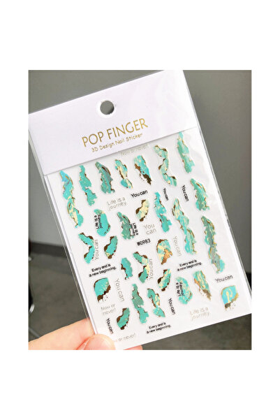 delis Marquise nail stickers, STICKER125, Green