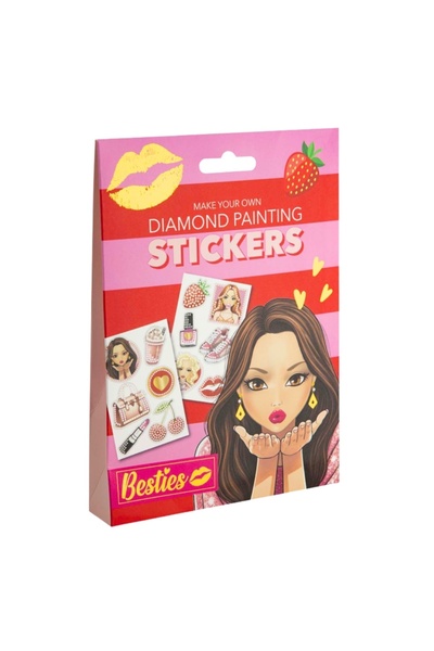 Besties Κιτ Δημιουργικής Ζωγραφικής με Διαμάντια, Κολλητοί, Λαμπερό Ροζ