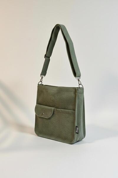 Bagg Move Model Dark Green Velvet Bag