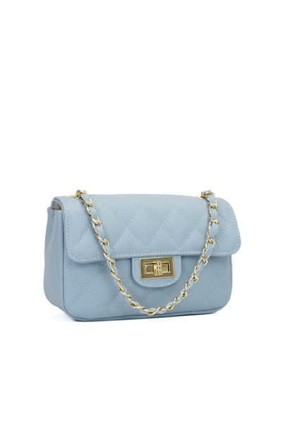 Posete Fagaras Кожа чанта Baby Ruby - светло синя, ежедневна Чанта от Естеств...