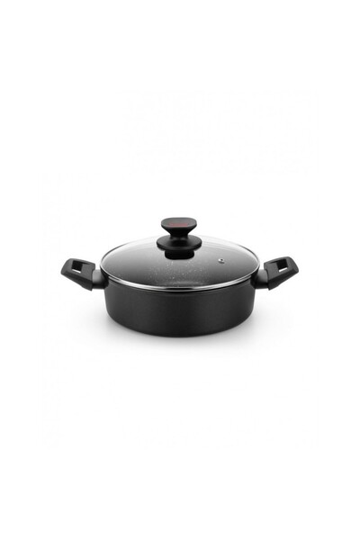 MONİX Titan Rock Low Casserole with Lid, Quantanium Non-Stick Coating, 24x7 c...