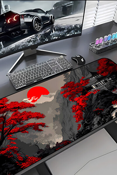 Charmbi Kızıl Kale Procontrol Mouse Pad 30X70 Gaming Mousepad Non-Slip Sole B...