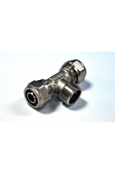 regata PEX-AL-PEX Tee Fitting 16 mm x 1/2" Male Thread Brass