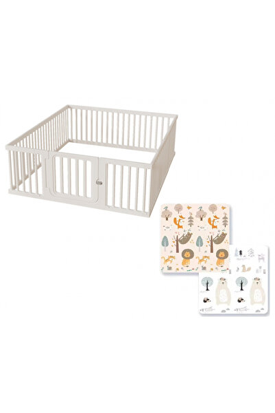 Nichiduta Tarc de joaca pentru copii Safe Play White, 150 x 180 x 67cm, cu po...