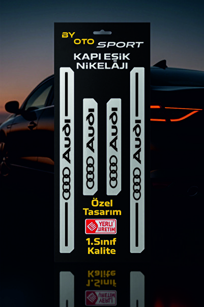 bys Audi İçin Lux Pleksi Kapı Eşiği Çitası Parlak Krom (4 Adet)