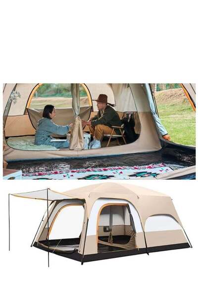 Arabest 8-10 Person Portable Camping Tent, Automatic Pop-Up Outdoor Family Sh...