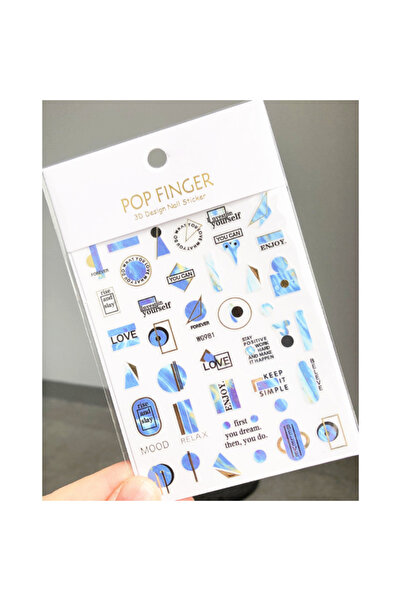 delis Marquise nail stickers, STICKER123, Blue