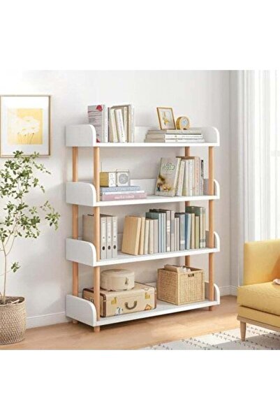 Arabest 4-Tier Freestanding Wood Bookshelf, Premium Open Storage Cabinet, Ele...