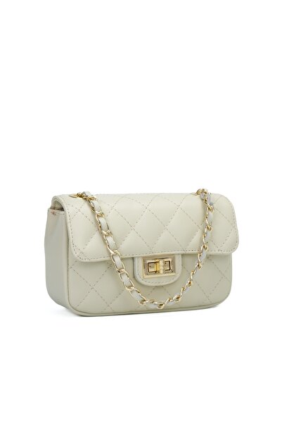 Posete Fagaras Baby Ruby Leather Purse - Beige, Casual Bag Made of Genuine Le...