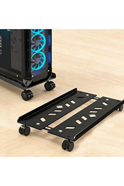 Sumkyle Rolling Computer Tower Stand, CPU Tower Cart, Multiple Ventilation De...