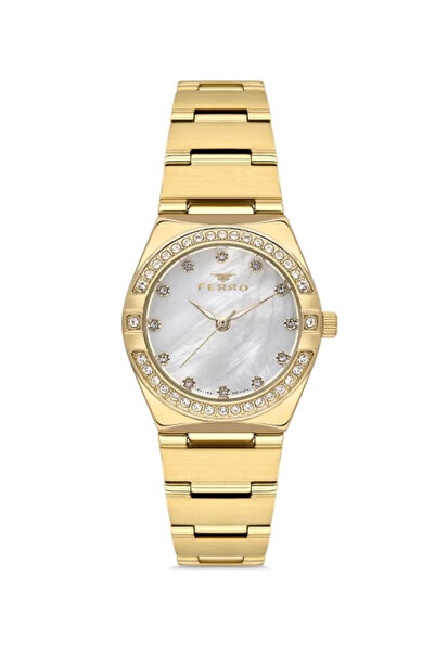 FERRO Yellow Steel Cord Women's Wristwatch Fl40119A-B