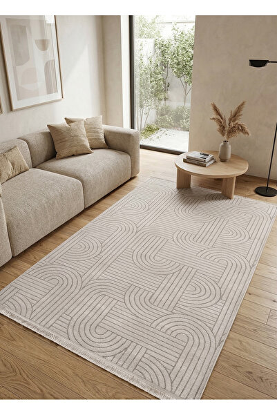 ÇERKEZ HALI BARİ Collection Şönil Halı Yumuşak Kaymaz Taban Salon Oturma Odas...