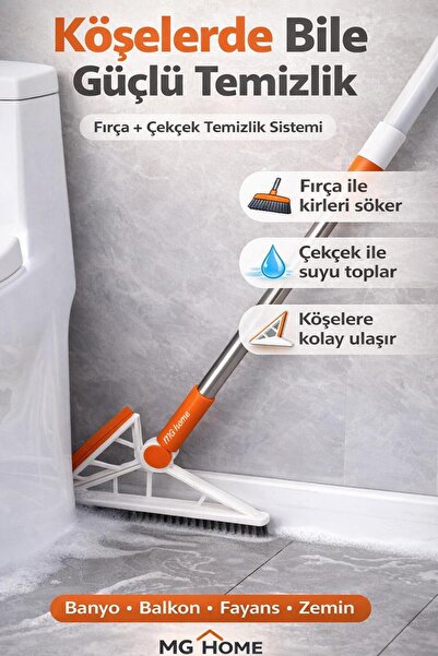 VENON FırçaÇek Pro ❤️ Üçgen Temizlik ❤️2 Fonksiyonlu ❤️Çekçek Fırça ❤️ Köşe D...