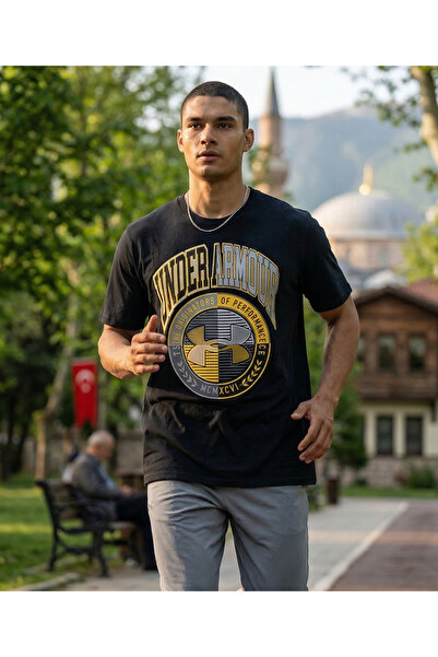 Under Armour Ua m Varsity Crest Ss Men's Casual T-Shirt Black