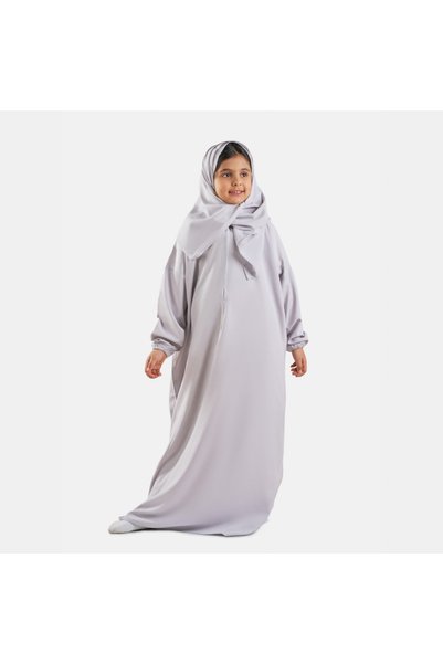 Reetal طقم صلاة للبنات - سجادة مخمل وفستان مع حجاب - للأعمار من 6 إلى 14 سنة - 90×60 سم - متعدد الألوان - متوسط