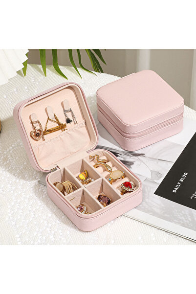 Arabest Small Travel Jewelry Case,Portable Jewelry Box with Zipper for Organi...