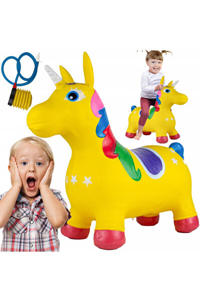 MalPlay Unicorn din cauciuc gonflabil, pentru interior/exterior, cu pompa inc...