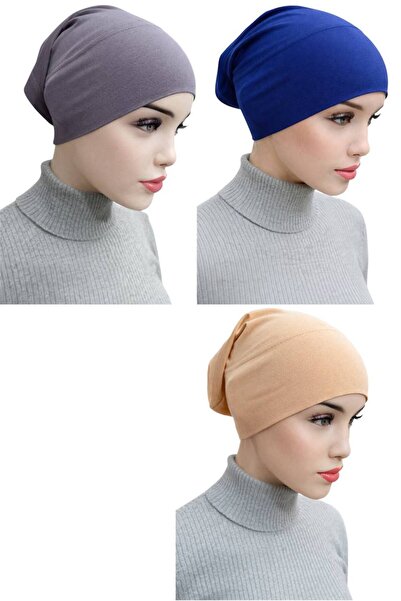 ALDAIYR 3 Piece Tube Cap Snap-On Cap for Hijab