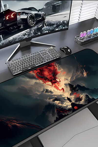 Charmbi Red Dragon Procontrol Mouse Pad 30X70 Gaming Mousepad Non-Slip Sole L...