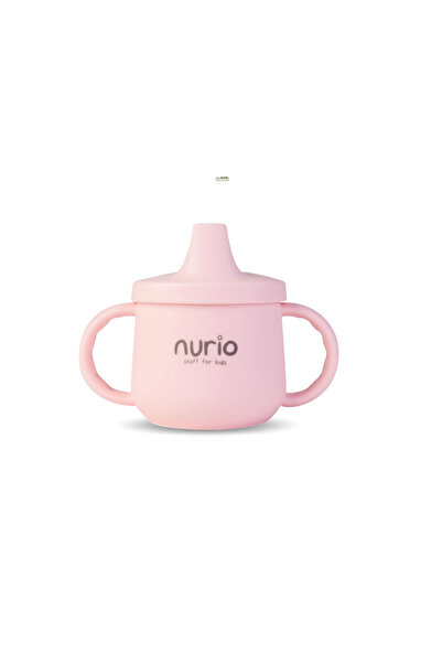 Nurio Silicone baby cup with handles Nurio, Pink