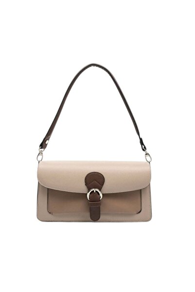 Silver Polo حذاء سيلفر آند بولو SP1279 نسائي حقيبة كتف مسطح باللون البيج الدا...