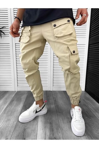 dehaine Men's cargo pants, casual pants, mustard, Y310