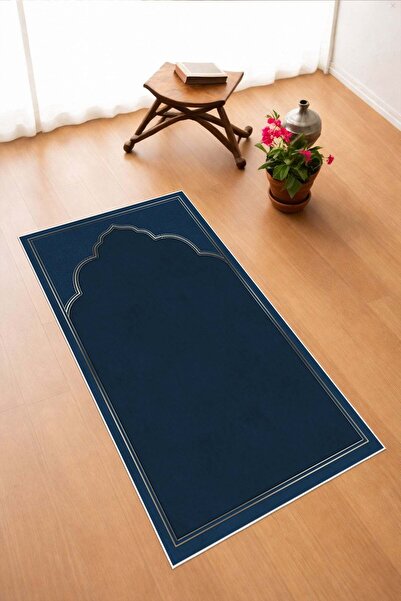 Pelura Halı Flat Mihrap Pattern Digital Print Pcs Non-Slip Sole Washable Pray...