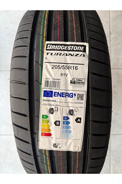 Bridgestone / 205/55R16 (TURANZA 6) 2025 YAZ LASTİĞİ