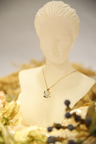 CHARM Colier Golden Pony – Jucăuș cu Cristal