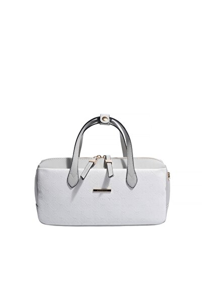 Silver Polo Silver & Polo Sp1276 Women's Clutch Bag Logo White-Grey