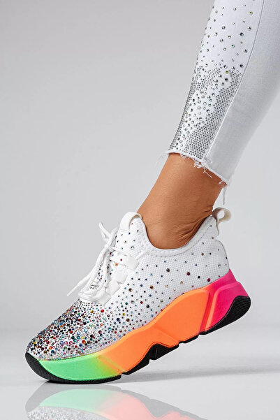 Zaira Women's multicolor textile sneakers Maria #24607 - 40